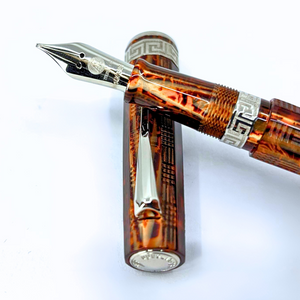 ASC Gladiator Medio Bespoke 2025 Arco Bronze Guilloche Rhodium Trim Fountain Pen