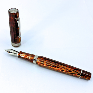 ASC Gladiator Medio Bespoke 2025 Arco Bronze Guilloche Rhodium Trim Fountain Pen