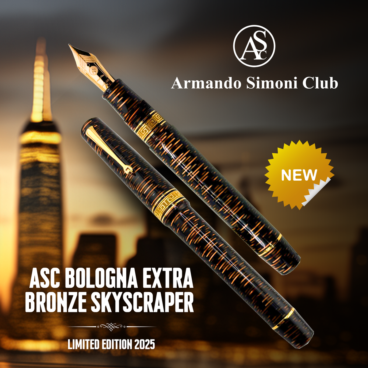ASC Bologna Extra Bronze Skyscraper Fountain Pen 